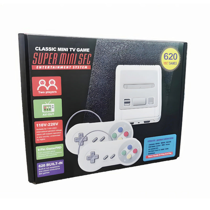 ES620 handheld game console classic two-player fighting home FC red and white gamepad without vibration
