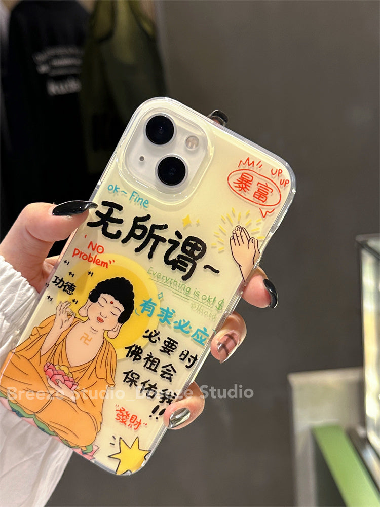 Accessories niche creative funny Guanyin Bodhisattva for iphone14/15pro max Apple 15 mobile phone case 13 new models