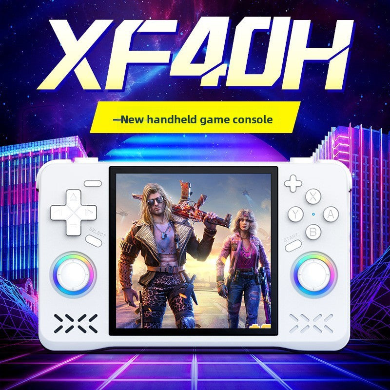 4" inch XF40H IPS HD RGB display WIFI Online match fight Linux Dual 3D joysticks RGB 4000mAh  rechargable supporting 2.4G wireless Gamepad connected games Handheld Game Player console