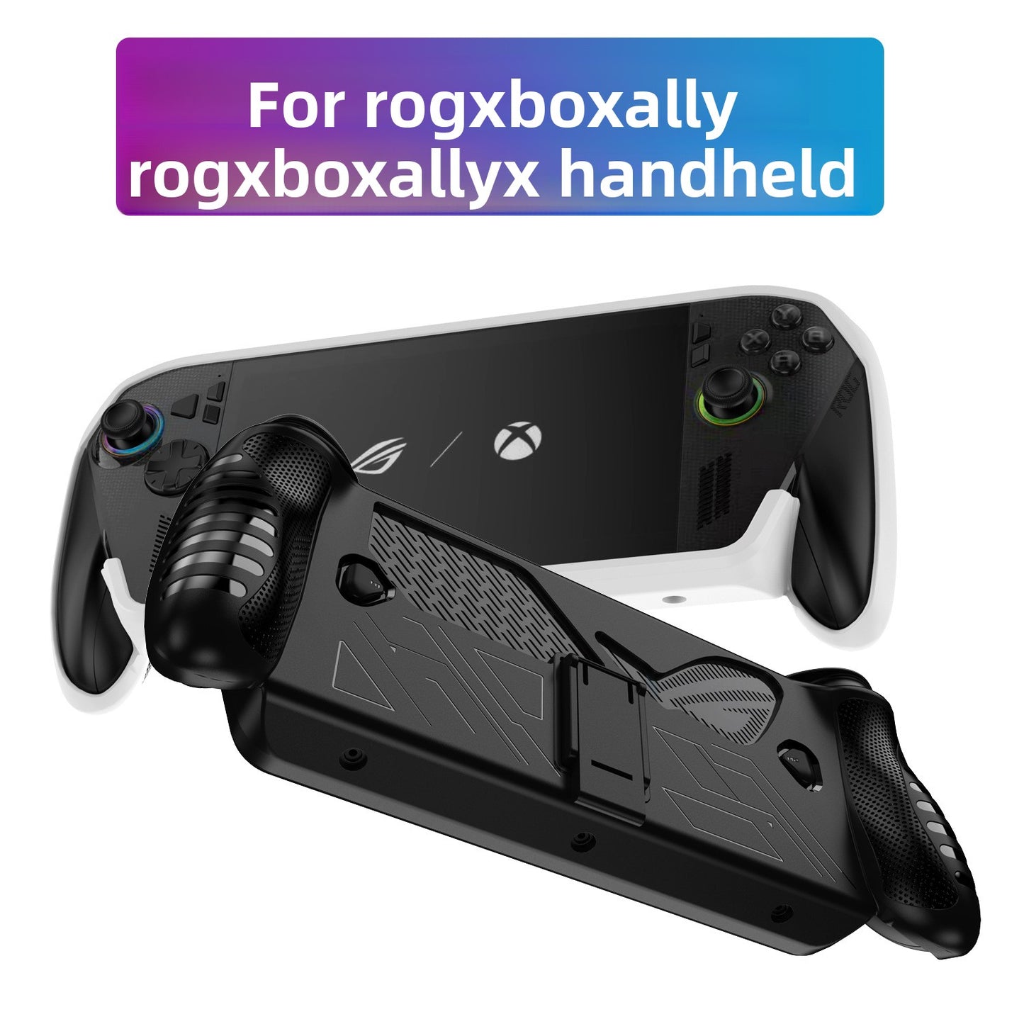Suitable for ROG Xbox ally X handheld TPU protective case with back bracket, non-slip and anti-drop protective case