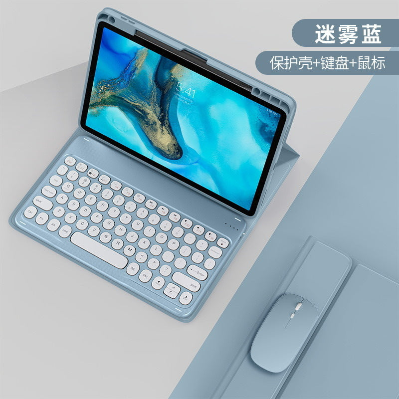 Applicable to Xiaomi tablet 6 Bluetooth keyboard cover Xiaomi 5 protective cover 11 inch round hat touch Bluetooth keyboard and mouse set protective Accessories