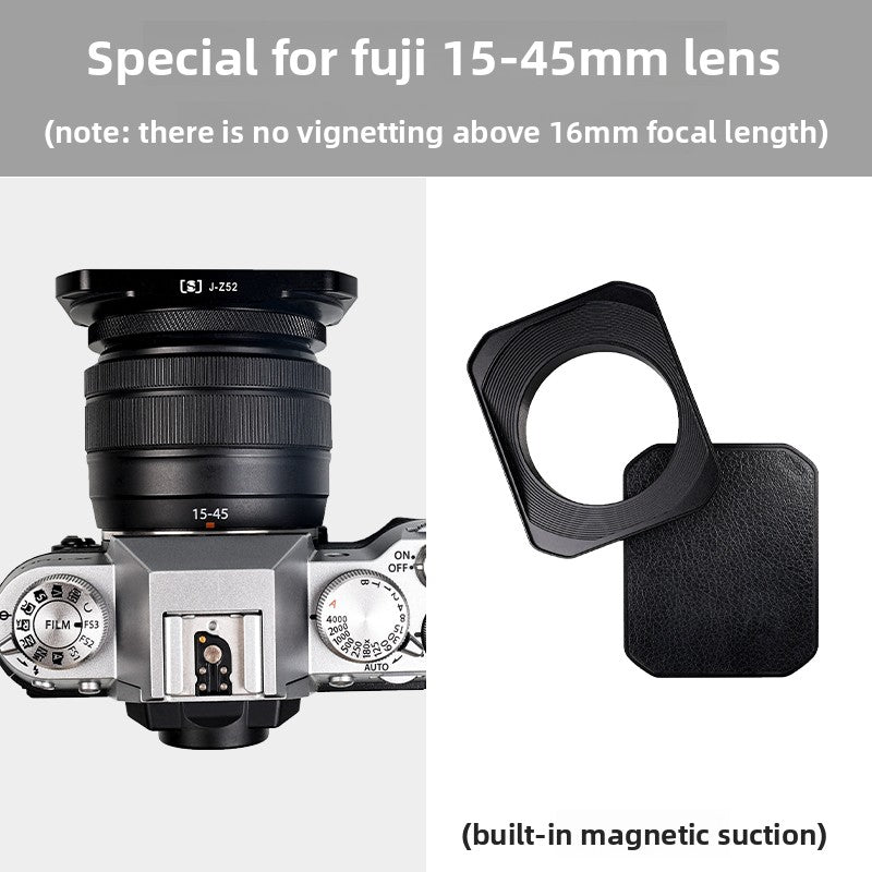 Square hood for Canon Sony Conn 16-50 Fuji 15-45/35 f2 52/43/46 mm Digital camera accessories