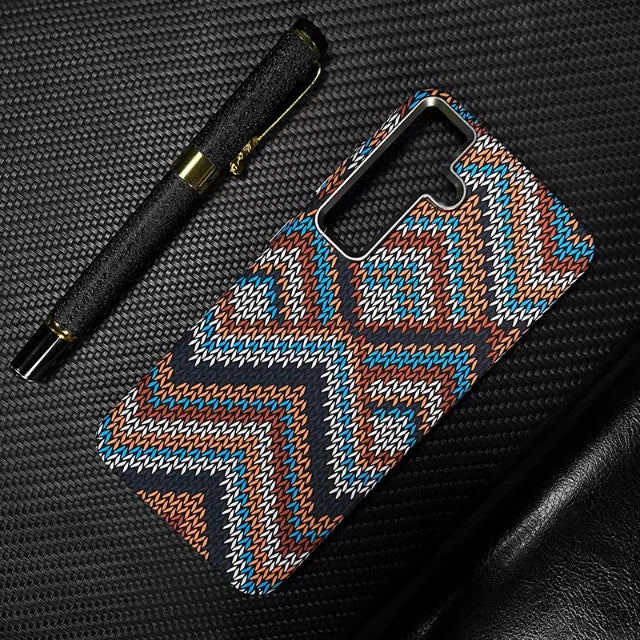 For Samsung S25Ultra Mobile Phone Case S24Ultra Kevlar 600D Skin Sense Hard Case S25 Premium S23 Anti-drop Galaxys24 + Built-in Magsafe Magnetic Case Hard Case Phone accessories