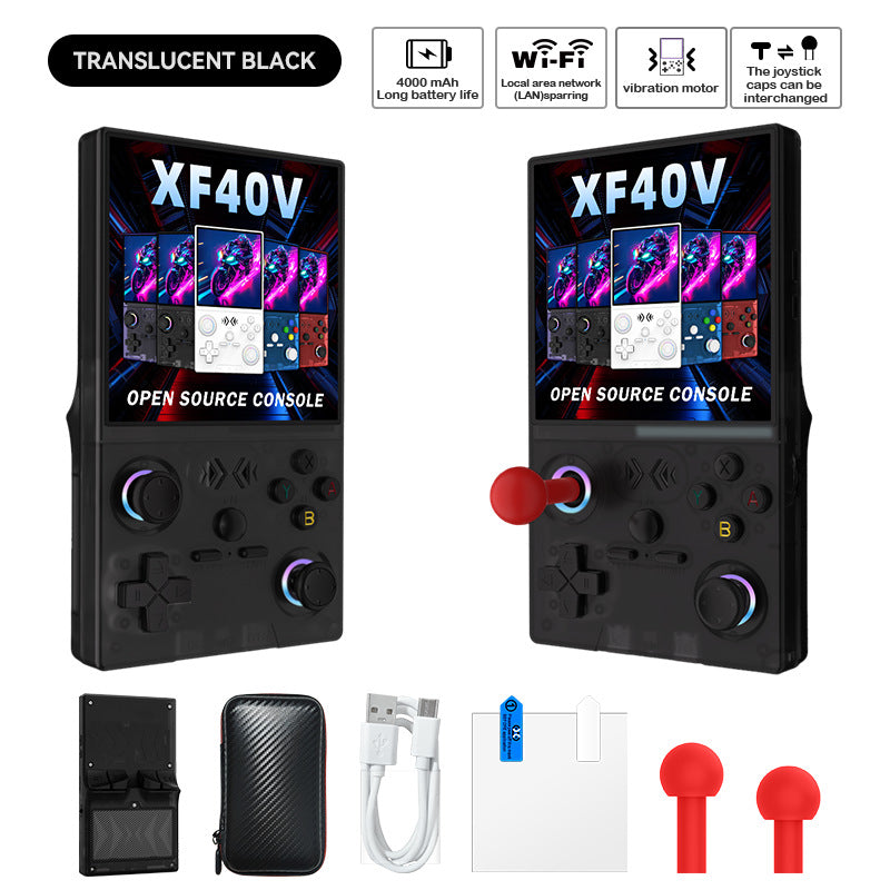 4.0 4" inch XF40V IPS HD Linux wifi 3D big joysticks RGB 4000mAh  rechargable PSP games Handheld  Player console