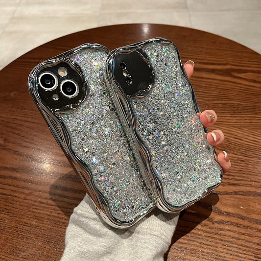 Accessories for iphone14pro mobile phone case Apple 13 sequin glitter 12 electroplating 11 silicone x hard case xr women's xs