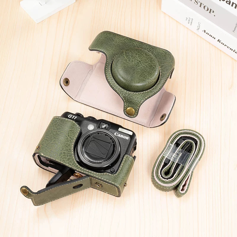 Suitable for Canon G7X3 Protective Case G7X2 Camera Case G11 G12G15/16 G1X2 Leather Case Camera Case Digital camera accessories