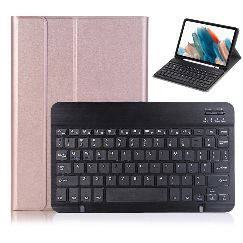 Suitable for A8 Samsung s6lite Tablet 10.4 Leather Case S9FE Bluetooth Keyboard A7 Protective Case S7 Pen Slot S8 A9 + protective Accessories