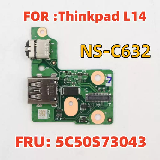 (5C50S73043) USB Sub Card board for Lenovo ThinkPad L14 Gen1 Gen2 audio USB daughterboard 5C50S73043 GL4A0 NS-C632