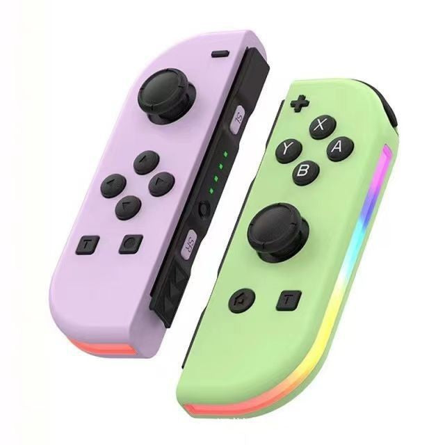 Switch joycon left and right gamepad colorful RGB light effect wake up 5.2 Bluetooth vibration somatosensory