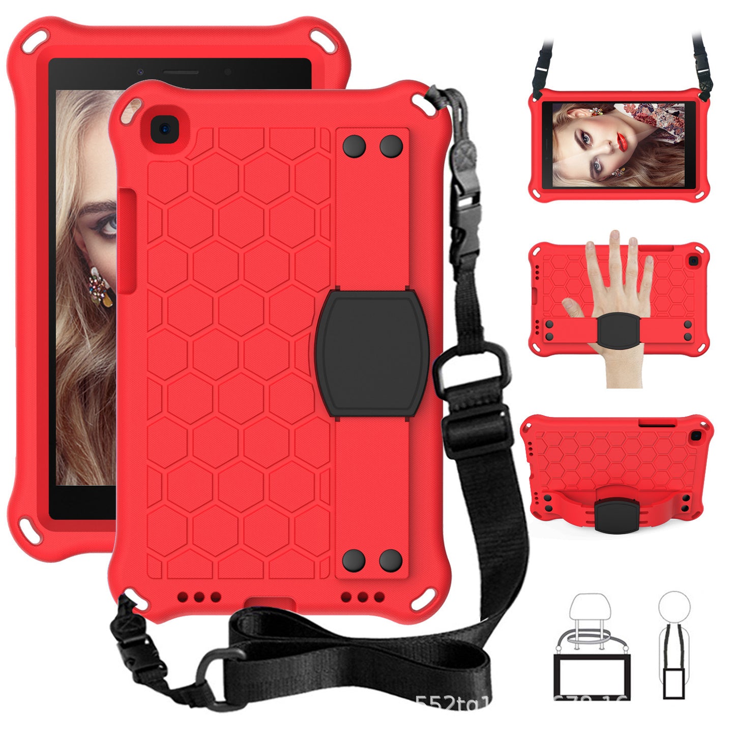 Applicable Samsung Tablet Tab A 8 inch T290 protective cover T295EVA Children's anti-drop safety bracket Shoulder strap protective Accessories