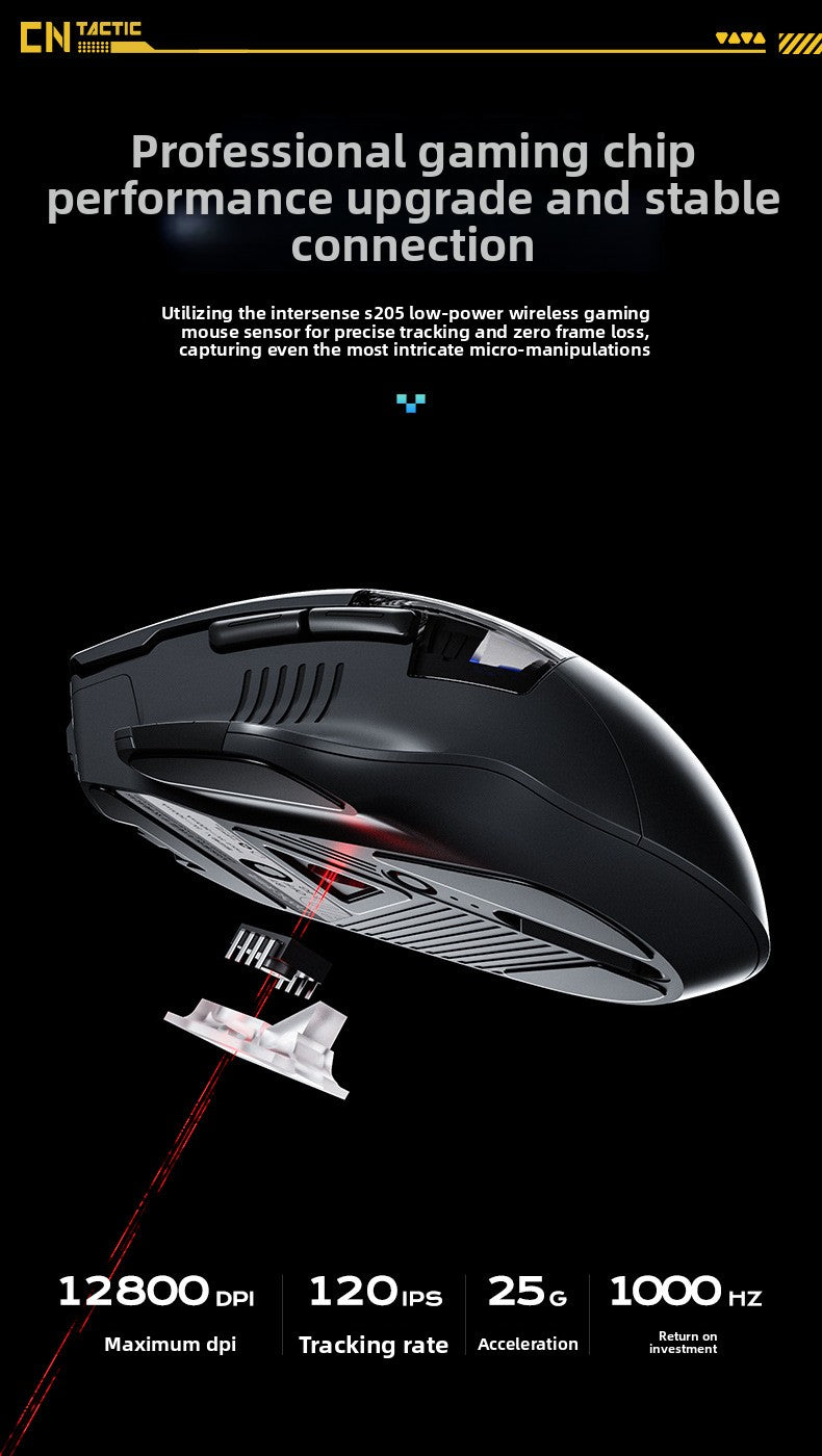 A9 Exploration Edition Bluetooth Wireless Mouse Silent Rechargeable Three-mode Office Game Glow