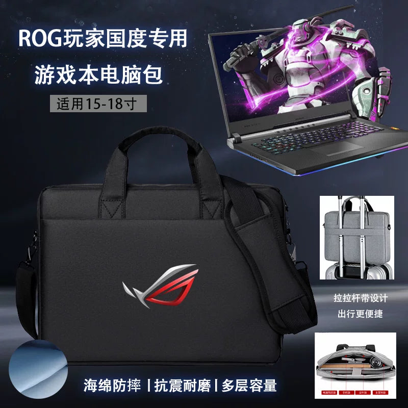 14" 15.6" 16" 17.3" 18" Laptop Bag for ASUS ROG Strix SCAR 7Plus 18 16 inch ROG 17 7Plus G713P ROG Zephyrus G16/G15 Crossbody Bag Hand Shoulder Bag
