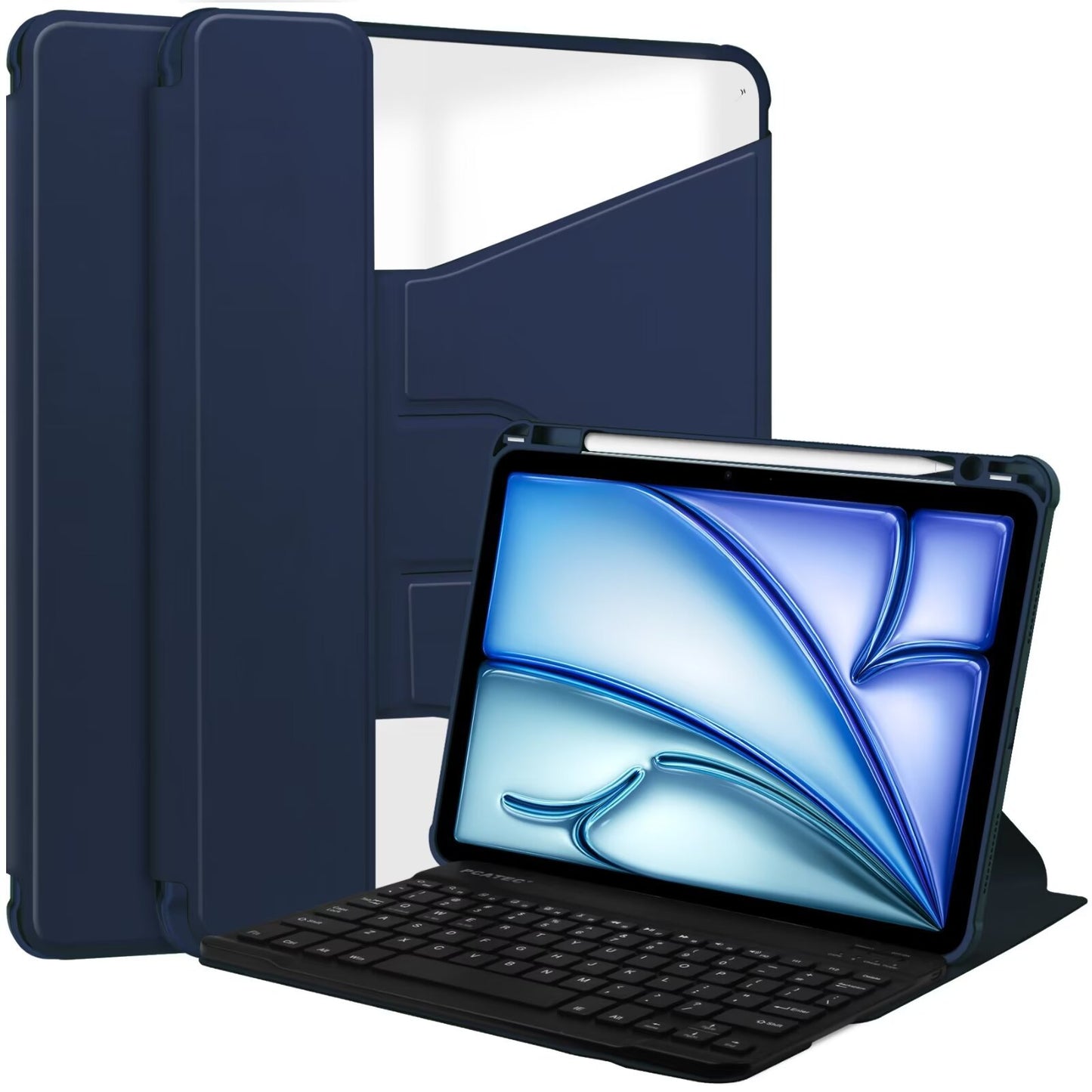 Applicable to 2024 iPad Air11 Bluetooth keyboard case 360 ° rotating acrylic bracket leather case protective Accessories