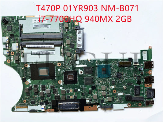 (Shipping fee not include)Lenovo/ lenovo motherboard system board T470P NM-B071  i7-7700HQ 940MX 2GB i5-7300HQ