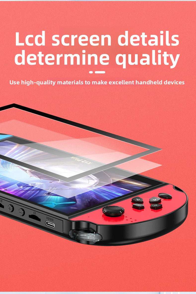 7.1" inch X12PLUS IPS HD Linux Dual Models 3000mAh rechargable 2.4G wireless gamepad games Handheld Game Player console Mini arcade 8 big emulator retro PSP handheld FC GBA