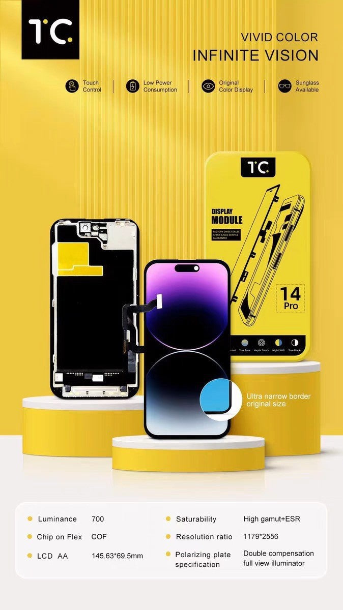 TC iPhone 14PROMAX 13PRO/15PRO/16plus LCD