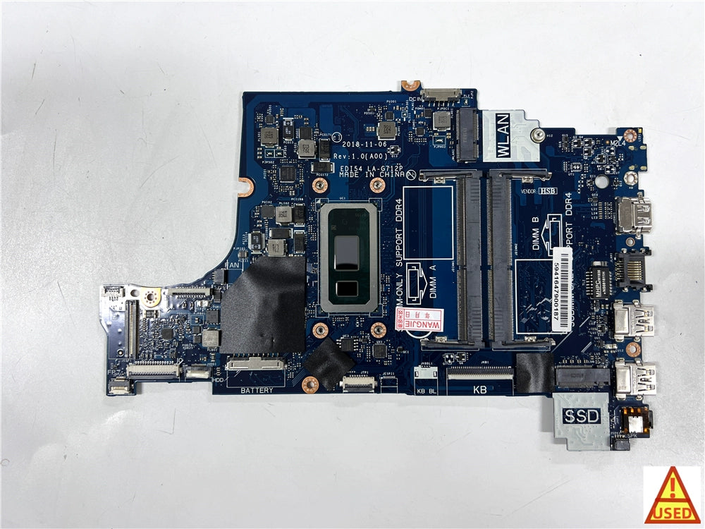 (Shipping fee not include) motherboard system board  DELL 3580 3780 014X91 SRFFX I5-8265U GM LA-G712P