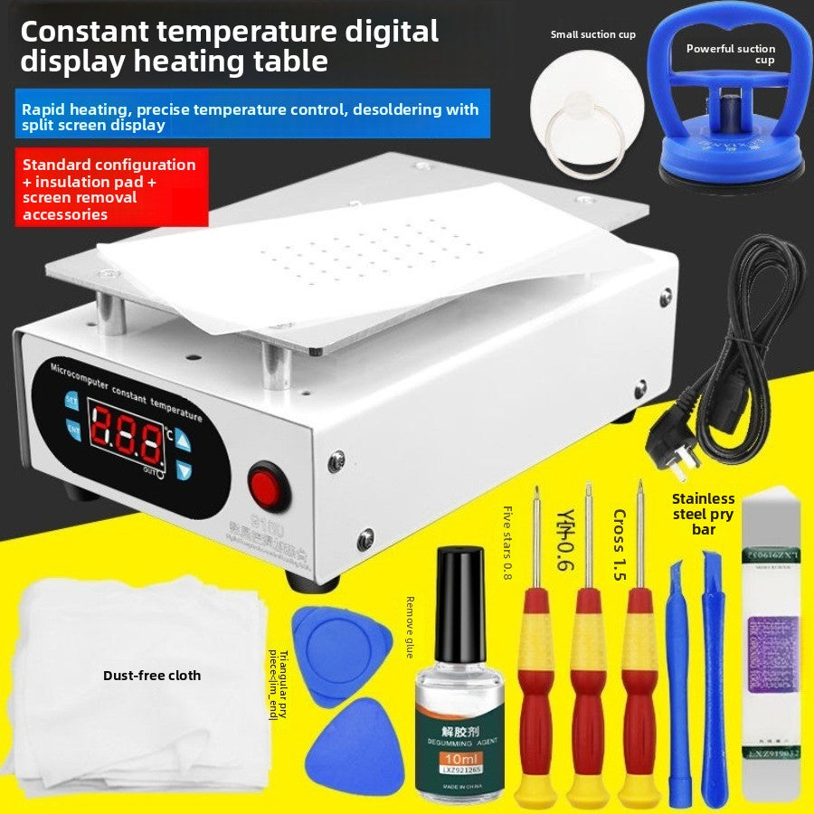 Constant temperature heating station, mobile phone repair, screen removal, LED lamp bead removal and soldering station, heating plate welding BGA preheating station