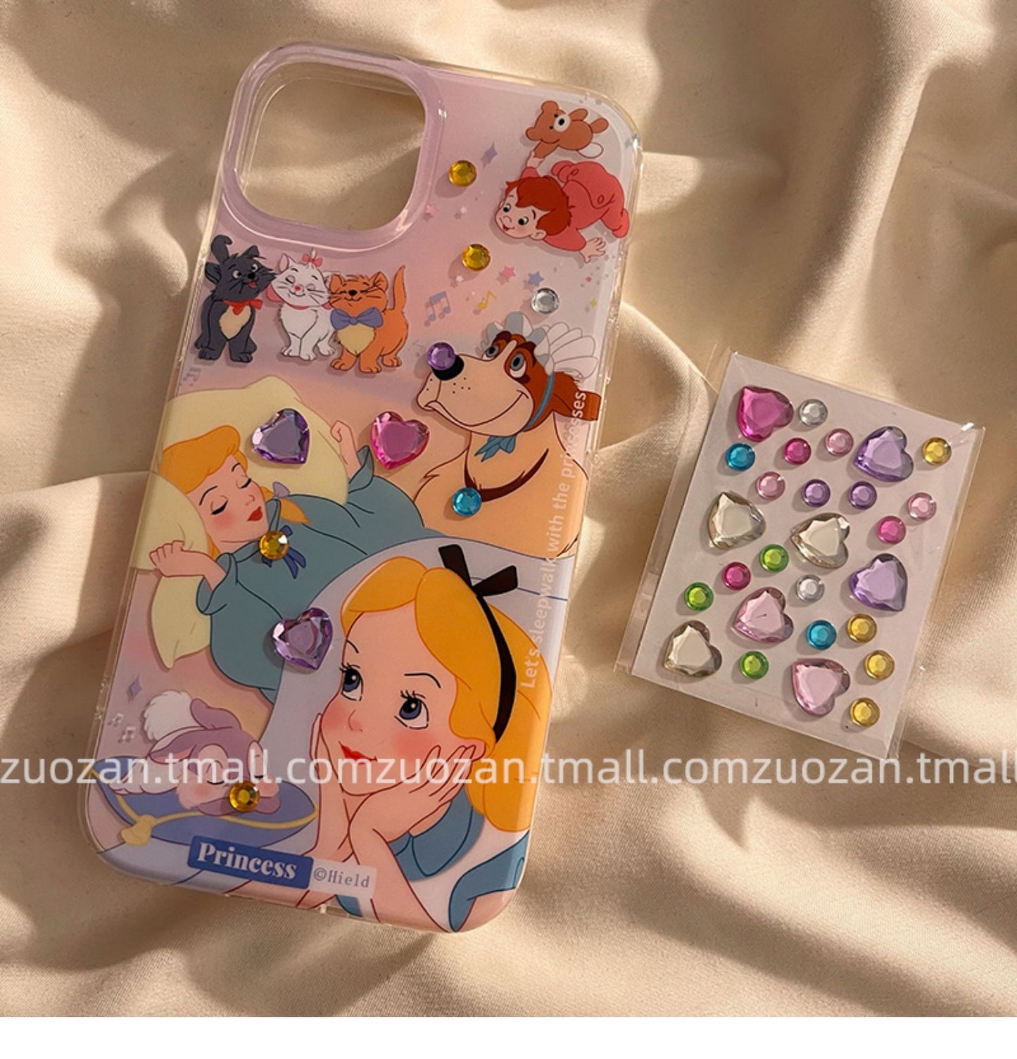 Accessories Cartoon Princess Alice DIY sticker diamond for iphone14pro max iPhone 13 case 12 niche 11