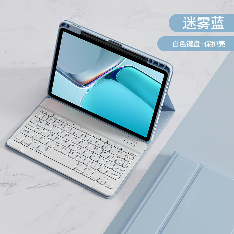 Applicable to 2023 Xiaomi tablet 6 Bluetooth keyboard case 11 inch Xiaomi 5Pro round hat silicone pen slot leather case protective Accessories