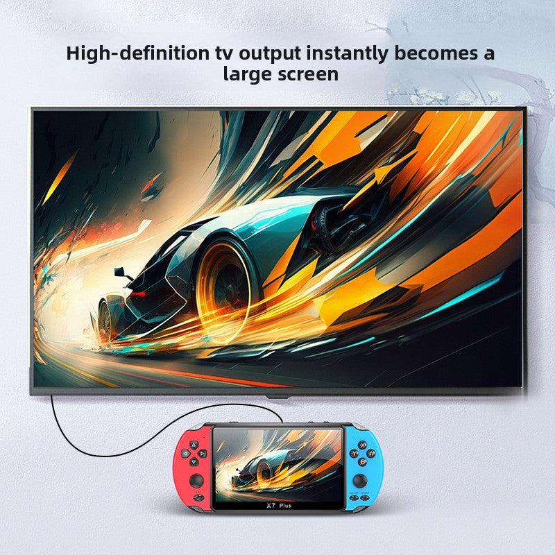 5.5" inch x7plus IPS HD Dual joystick 2000mAh rechargable gamepad games Handheld Game Player console retro nostalgic GBA handheld