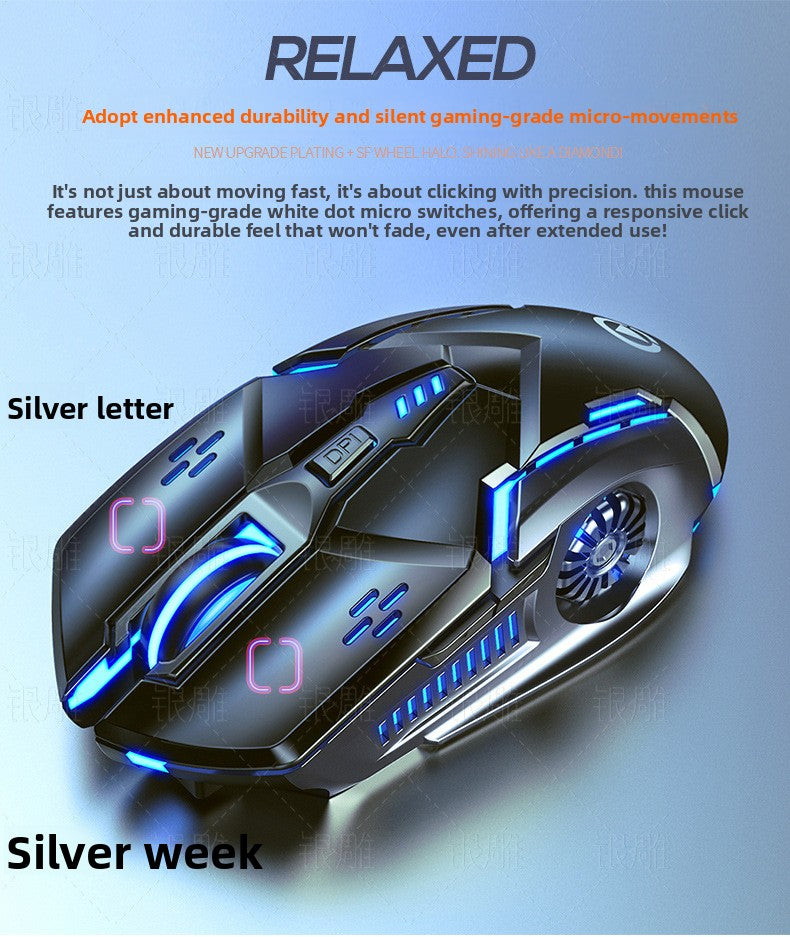 Silver Condor A9 Luminous Mute Game Wireless Mouse Girls Pink Laptop Accessories Private Mold Wholesale