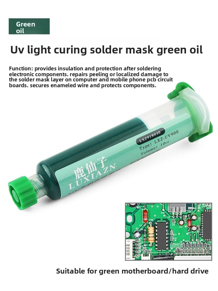 UV curing black oil for solder mask curing green oil solder mask blue oil black oil repair pcb circuit board insulating paint UV lamp Laptop Mobile Phone Repair tools