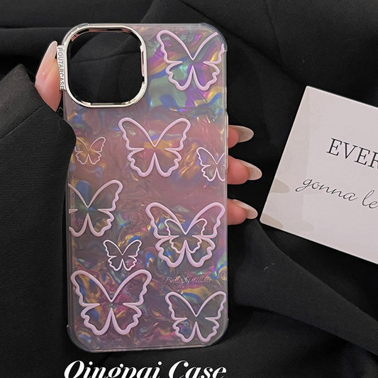 Accessories Dream ins shell pattern pink butterfly for Apple 15promax mobile phone case iphone13 new 14pro