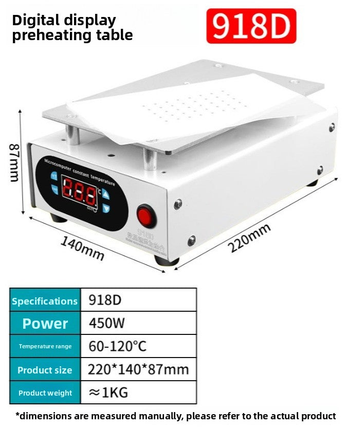 Constant temperature heating station, mobile phone repair, screen removal, LED lamp bead removal and soldering station, heating plate welding BGA preheating station