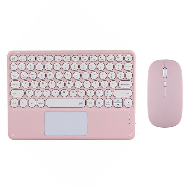 Applicable to iPad Bluetooth Keyboard Wholesale Mute Magic Control Bluetooth Keyboard Tablet Lightweight Bluetooth Keyboard and Mouse Set protective Accessories