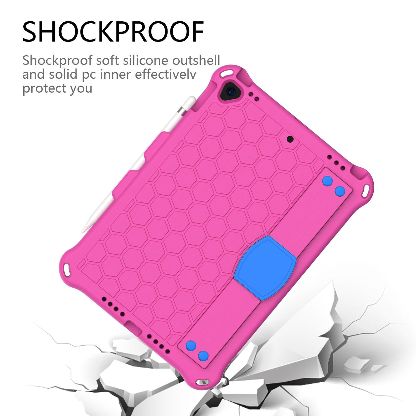 For iPad Air5 10.9 Honeycomb Case ipad9.7 Strap 10.2 Flat Case mini6 Anti-drop Case protective Accessories