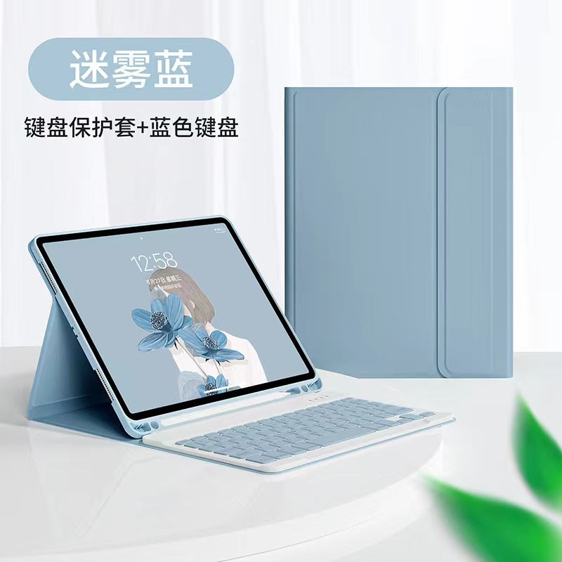 iPad 10.2 pen slot bluetooth keyboard pro9.7 inch protective case 10.9 split pro11 light and thin keyboard leather case protective Accessories