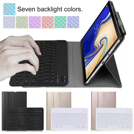 Applicable Samsung s6 lite tablet leather case A7lite backlit bluetooth keyboard t220 protective case T290 T500protective Accessories