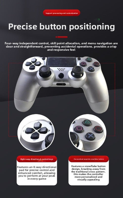 Dual-vibration wireless Bluetooth controller PS4 game controller wireless bluetooth gamepad P4 gamepad PC computer gamepad
