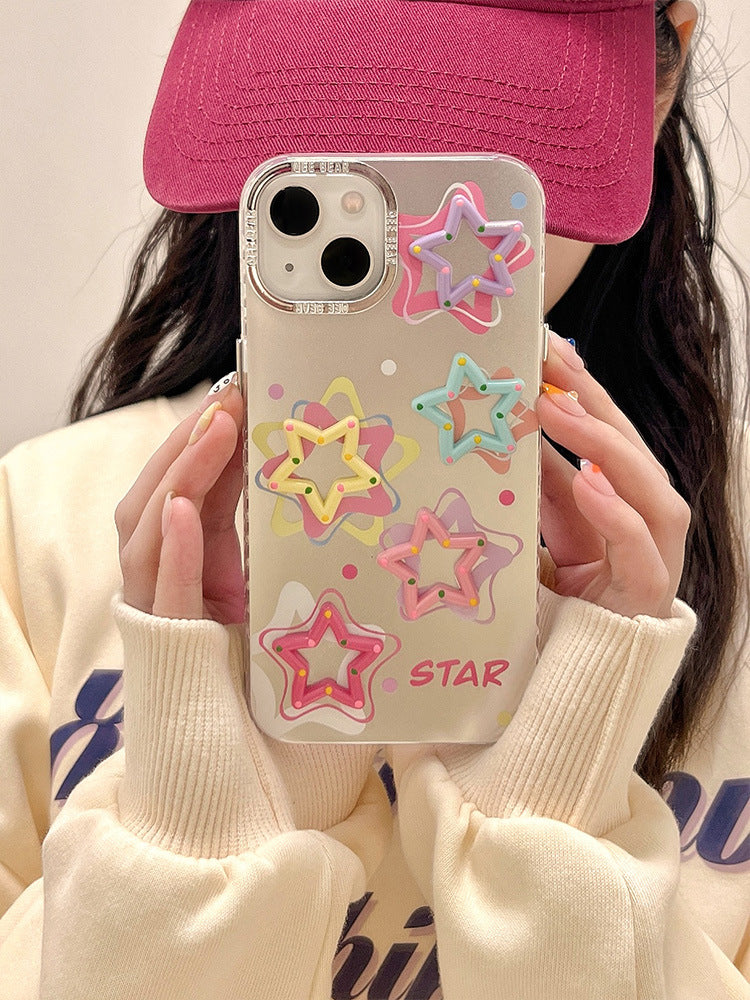 Accessories for Apple 14 color stars mobile phone case iphone13pro creative niche 14promax women's new 12