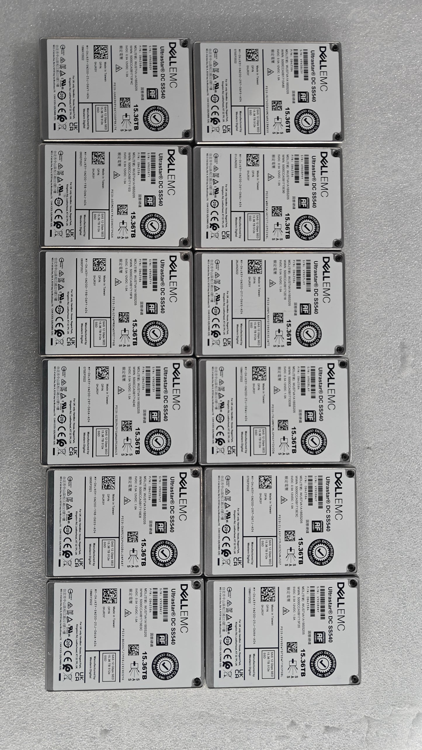 DELL EMC 15.3TB 2.5 inch 12GB SAS 153T DC SS540 Server Solid State Drive