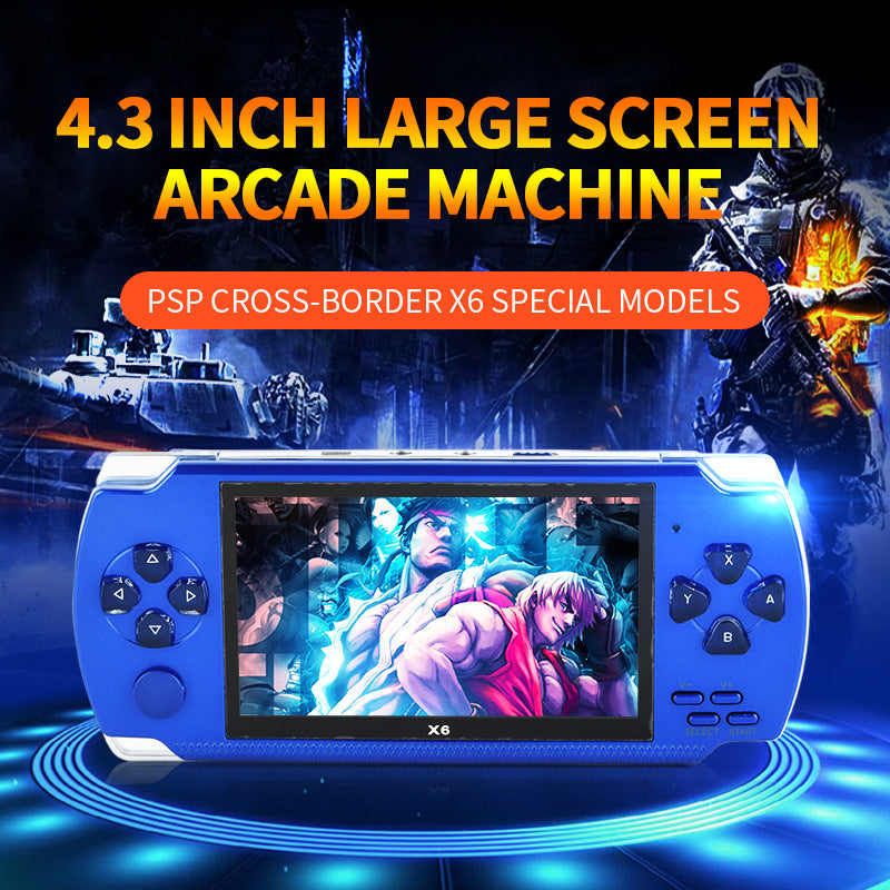 4.3" inch HD X6 15000 games Handheld Game Player console Nostalgic and retro handheld, arcade, and PSP game consoles