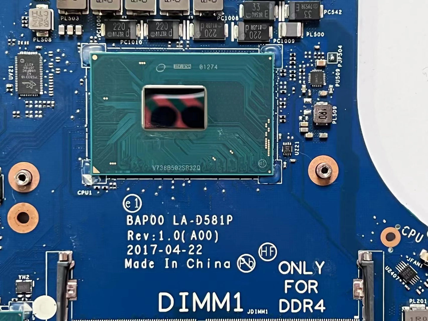 (Shipping fee not include)Dellmotherboard system board 13 R3 CN-0GG6GW SR32Q i7-7700HQ 1060 LA-D581P