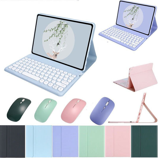 Applicable to Samsung Tablet A7Lite Bluetooth Keyboard Case T220/T225 Touch Round Cap Keyboard Leather Case 8.7protective Accessories