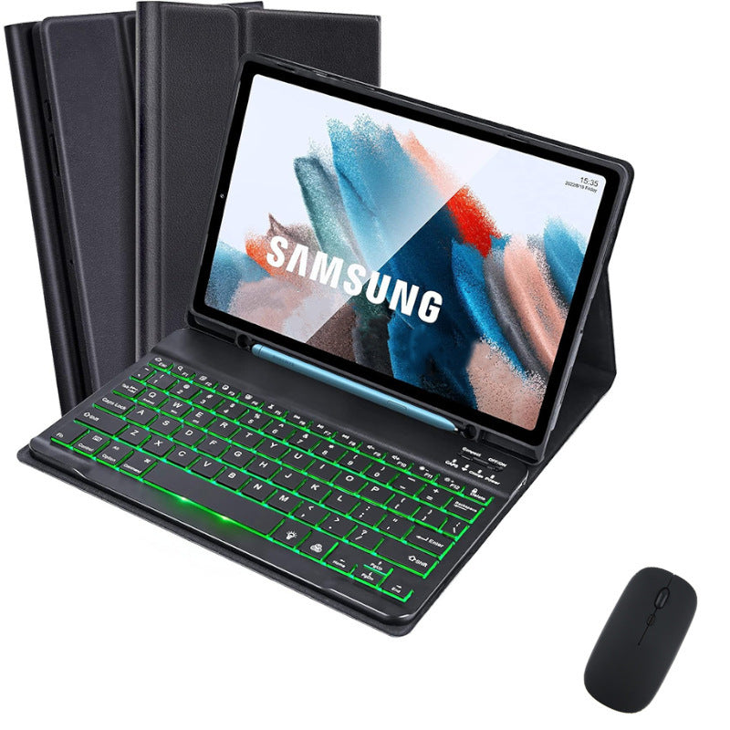 Suitable for Samsung A9plus 11-inch backlit Bluetooth keyboard X210 protective case X216X218 bracket leather case A9 + protective Accessories