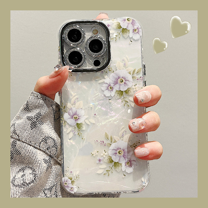 Accessories for premium sense fritillary shell peony flower bracelet iphone14pro max mobile phone case apple 15 new