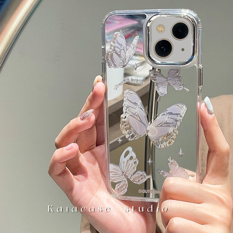 Accessories (Shipping fee not included) Butterfly mirror for Apple 14 mobile phone case iphone13promax new 12pro niche 11 female 14pro