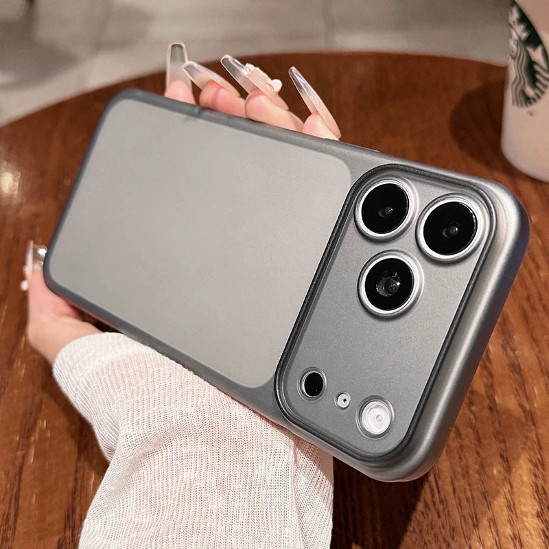 Soft mist matte iPhone 18promax mobile phone case New iPhone18 ultra-thin matte ice hard case 17pro fine hole lens protection 16 men's and women's ins wind case Phone Accessories