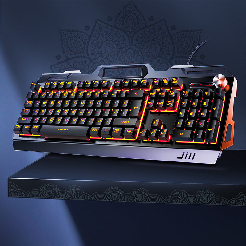Silver Carving V2G5 Mechanical Feel Metal Keyboard Mouse Headset Three-piece Set USB Wired Gaming Computer Accessories