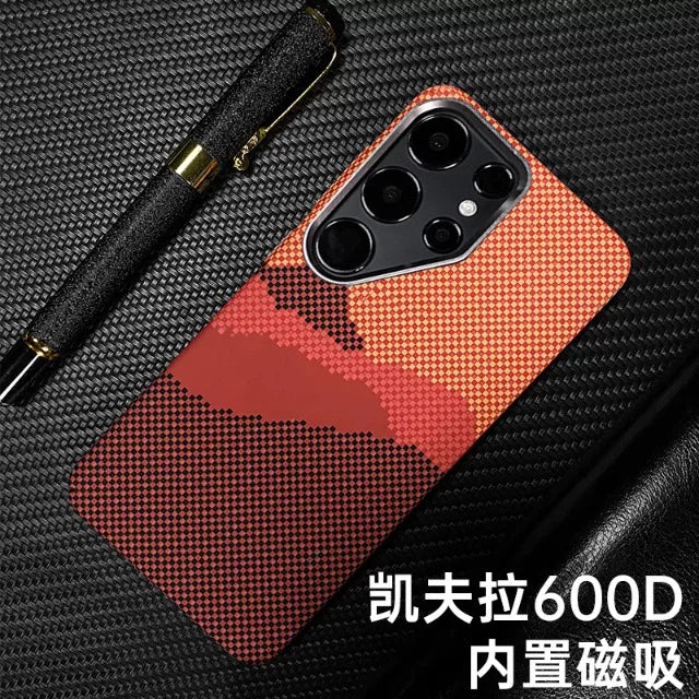 For Samsung S25Ultra Mobile Phone Case S24Ultra Kevlar 600D Skin Sense Hard Case S25 Premium S23 Anti-drop Galaxys24 + Built-in Magsafe Magnetic Case Hard Case Phone accessories
