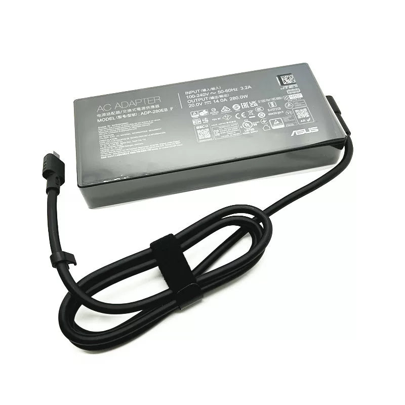 Original Asus Rog 280W Adapter ADP-280EB B for ASUS ROG Strix G15  G16 G17 G18 SCAR ROG Zephyrus M16 ROG Flow series 20V 14A power charger ASUS laptop repair parts