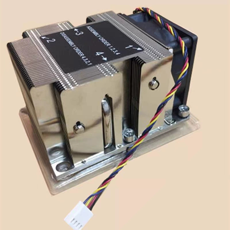 Servicer Leopard 2U LGA3647 Rectangle 4 Heat Pipes Server Fan CPU Radiator 4 Wire Speed Regulation