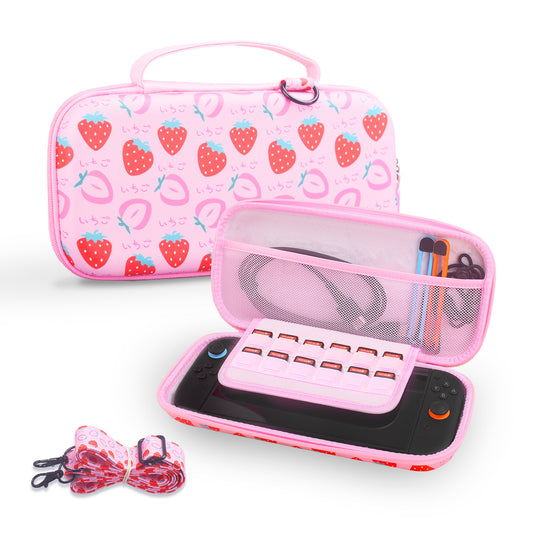 Applicable Nintendo Switch 2 Storage Bag NS2 Game Console Bag EVA Hard Bag Strawberry Bag Oblique Span Bag Shoulder Strap