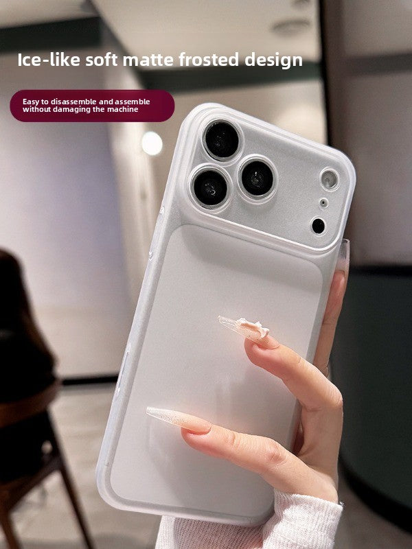 Soft mist matte iPhone 18promax mobile phone case New iPhone18 ultra-thin matte ice hard case 17pro fine hole lens protection 16 men's and women's ins wind case Phone Accessories