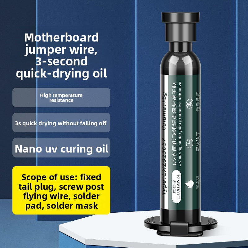 UV curing black oil for solder mask curing green oil solder mask blue oil black oil repair pcb circuit board insulating paint UV lamp Laptop Mobile Phone Repair tools